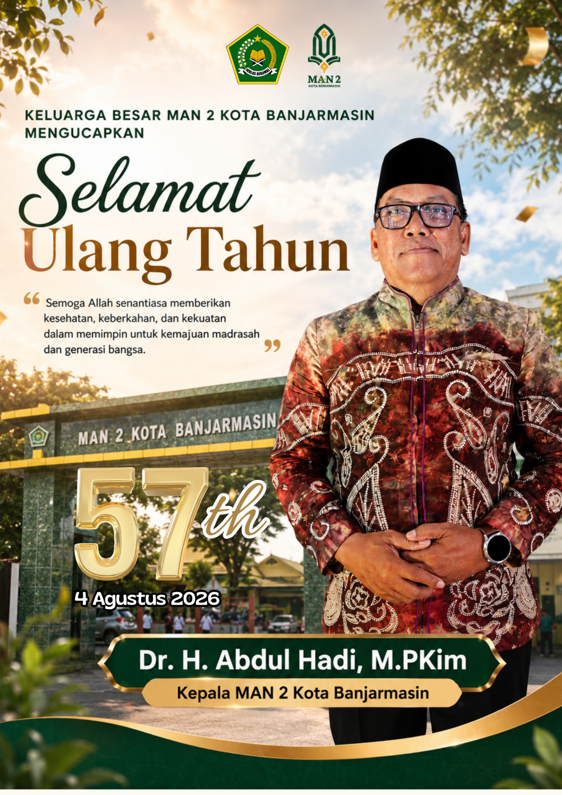 Selamat Ulang Tahun Bapak Kepala Madrasah